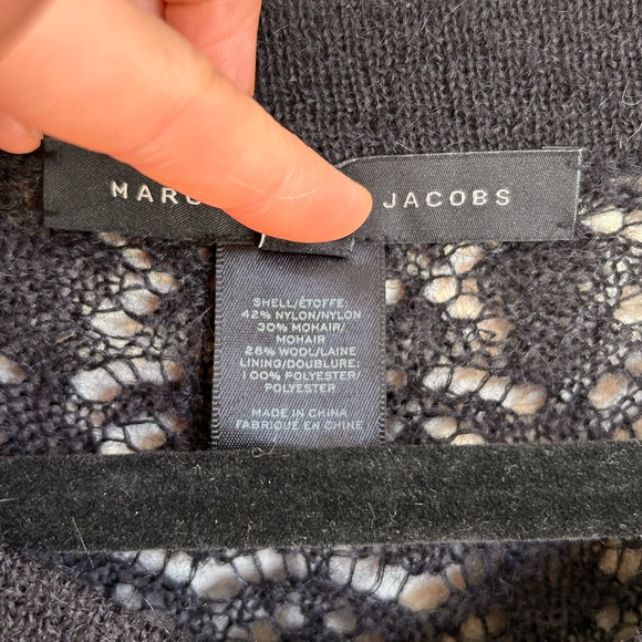 Marc By Marc Jacobs - Black Pointelle Knit Long Sleeve Dress - Picture 9 of 10